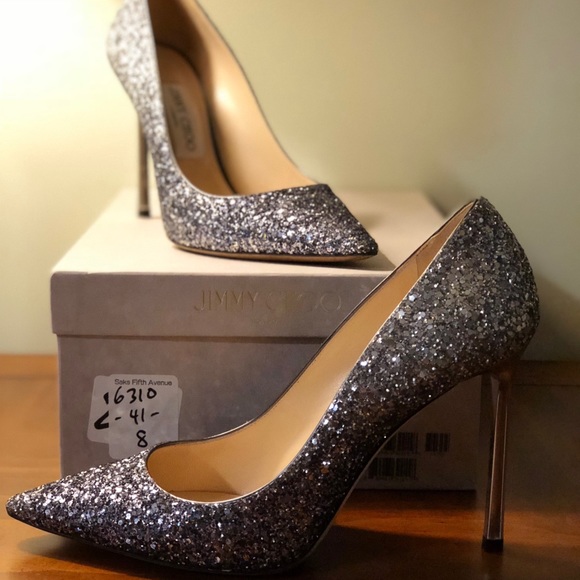jimmy choo romy 100 glitter